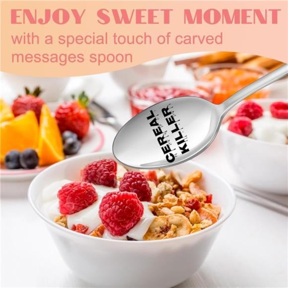 Mens Gifts Valentines Day Gifts for Him - Personalized Gifts Cereal Killer Spoon - Picture 5 of 7